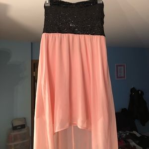 Train strapless dress